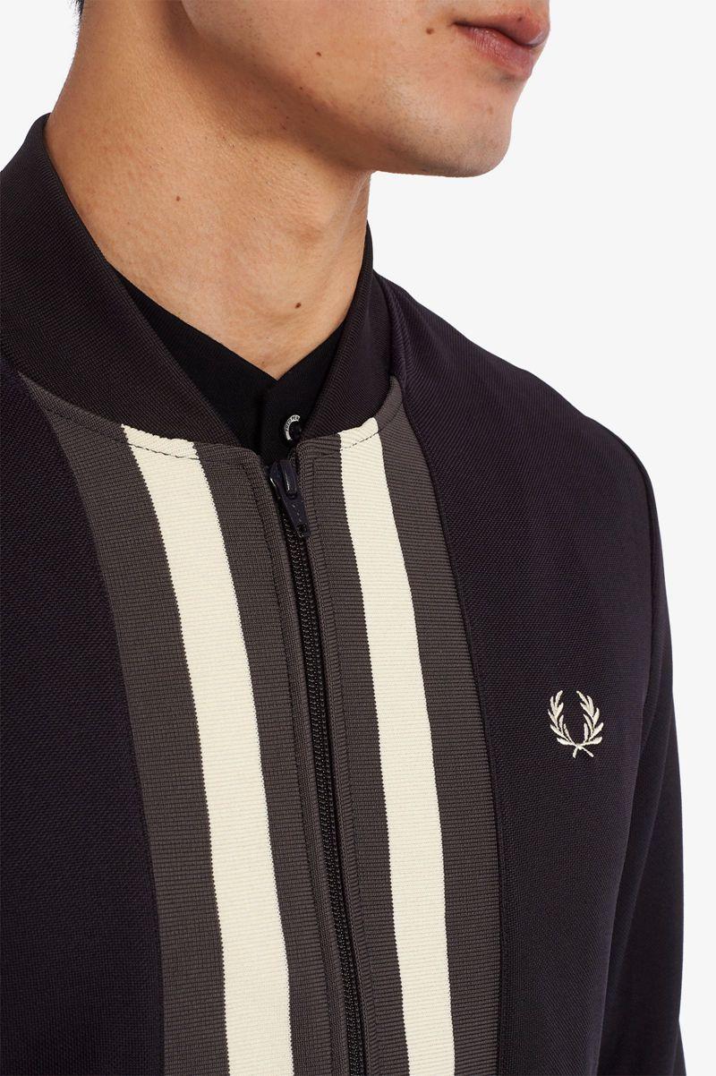 Geaca Barbati Fred Perry In Dungi Panel Track Bleumarin | RO 1254PJJQ